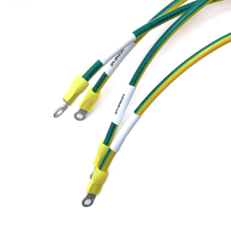 Chine Nouvelle pile de charge d'énergie fil de mise à la terre jaune-vert 6mm2 fil de borne à anneau à double tête RV5.5-4 faisceau de câblage fabricant