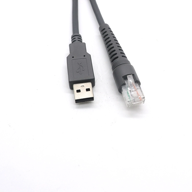 Çin Symbol Zebra için USB Kablosu Motorola Barkod Tarayıcı USB - RJ50 Kablosu CBA-U01-S07ZAR LS2208-SR DS2208 DS2278 DS8178 üretici firma