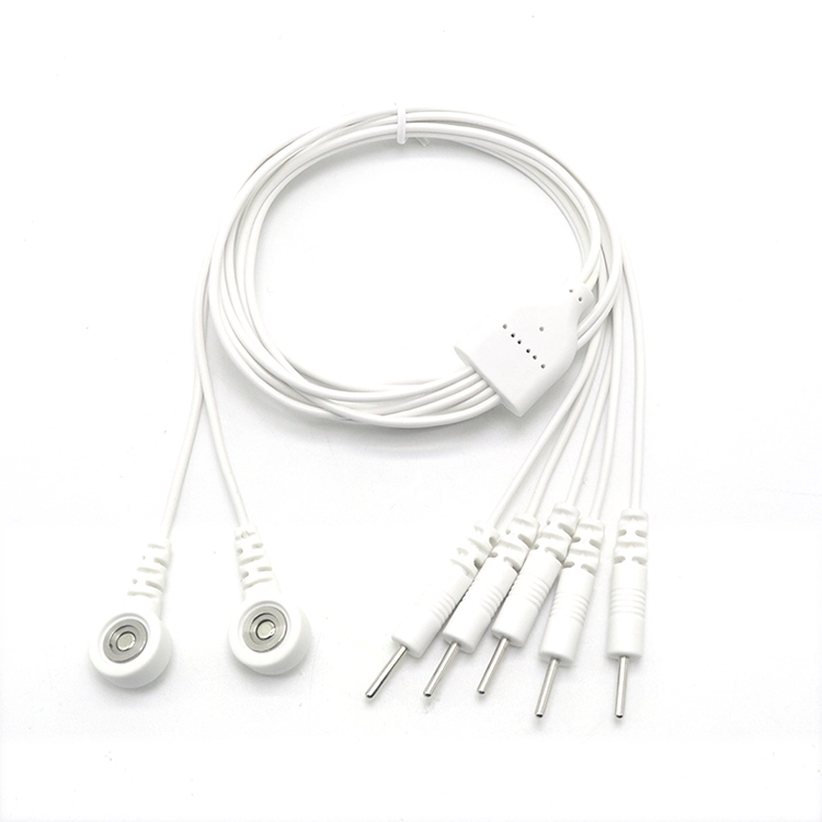 中国 デュアル 3.5 mm メスマグネットスナップ Din 2MM 針電極ピン数十リード線電気筋肉刺激 (EMS) マシン用 メーカー