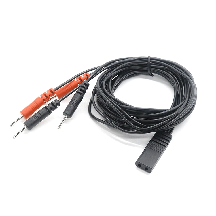 porcelana 4 pines de electrodo hembra de 2,0 mm a electrodo hembra de 2 mm, cable conductor TENS de doble puerto fabricante