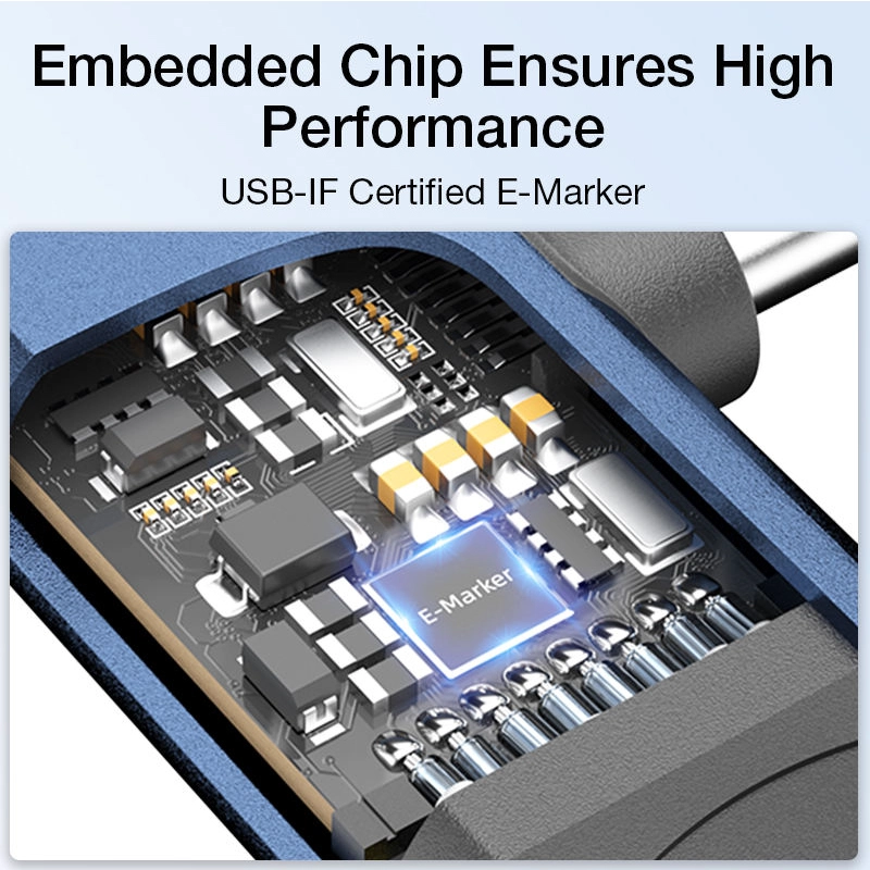 中国 iPhone用1m直角USB 4.0ケーブルフル機能PD 100W 40Gbps USB4 Gen3同軸ケーブル メーカー