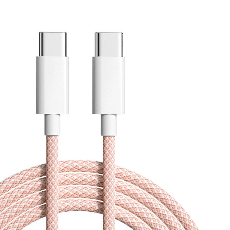 China Nieuwe 60 w Usb C naar C 1 M Gevlochten Kabel Voor Iphone 15 Usb 2.0 Transfer Snel Opladen kabel 3A Type C Lading Lijn voor iphone fabrikant