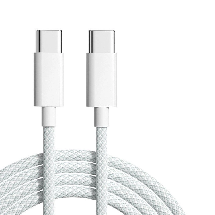 China Nieuwe 60 w Usb C naar C 1 M Gevlochten Kabel Voor Iphone 15 Usb 2.0 Transfer Snel Opladen kabel 3A Type C Lading Lijn voor iphone fabrikant