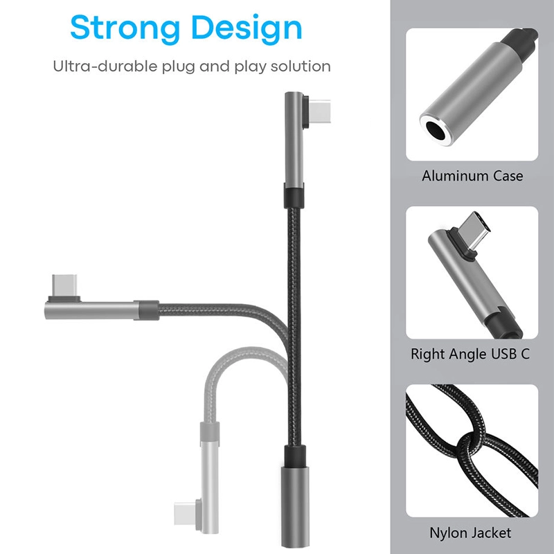 Cina Adattatore jack per cuffie femmina da 3,5 mm Cavo dongle da USB tipo C a Aux da 90 gradi produttore