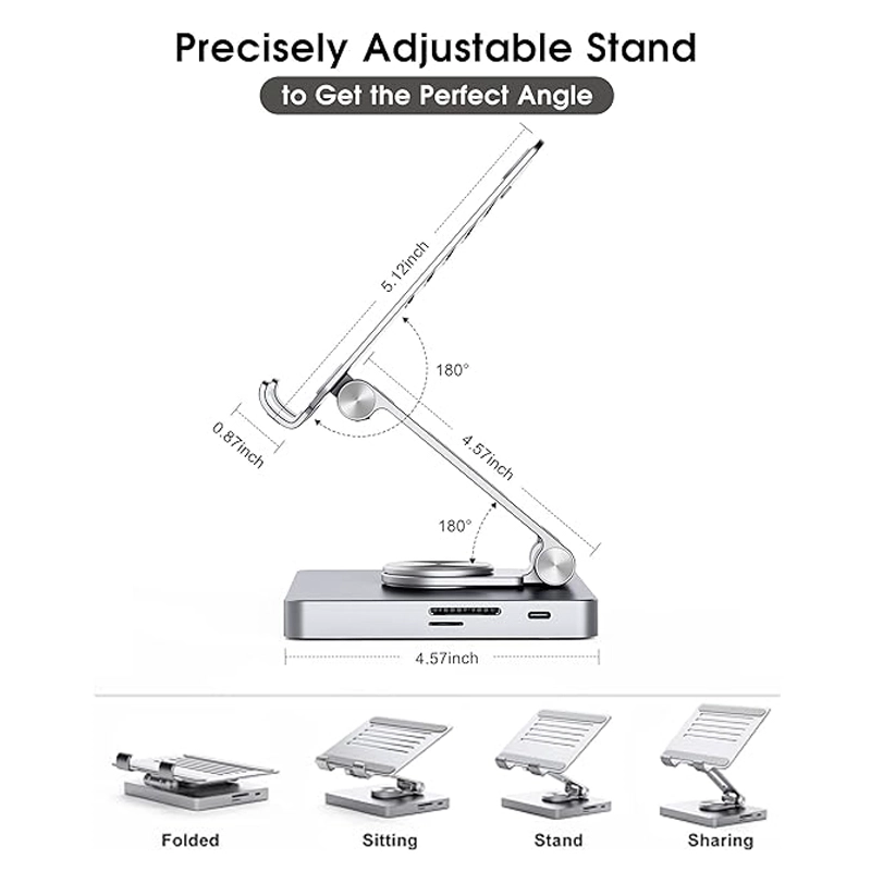 China China Factory iPad Stand Hub, Laptop Docking Station, 8 in 1 iPad USB C Hub, Type-C Tablet Stand manufacturer