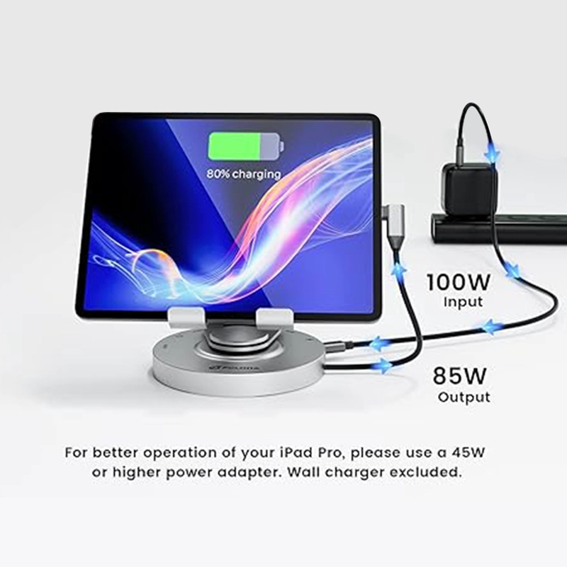 China Hub USB C para estação de acoplamento iPad Pro, suporte dobrável rotativo 8 em 1 para tablet tipo C com 4K HDMI, porta de dados USB C 3.0 fabricante