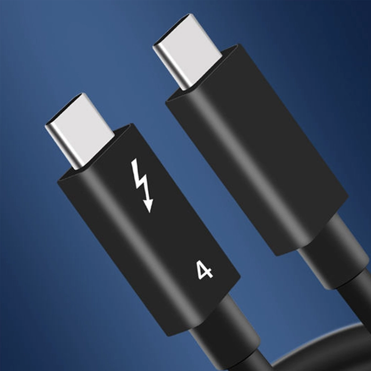 Chine wholesale Câble Thunderbolt 4 Supper Speed ​​40gbps 5A100W Pd Câble de charge rapide Câble Usb4 type C fabricant