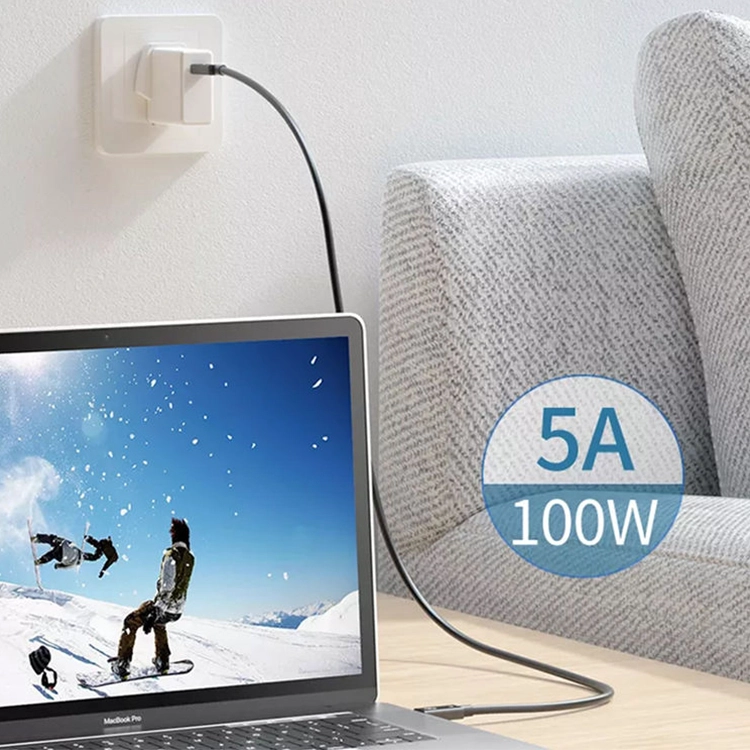 Chine wholesale Câble Thunderbolt 4 Supper Speed ​​40gbps 5A100W Pd Câble de charge rapide Câble Usb4 type C fabricant