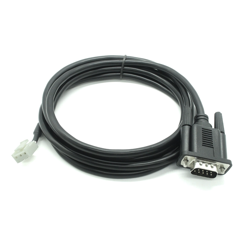 中国 定制 RS232 DB9 公头连接器 TO VH3.96-4 PIN DIN 外壳线束电缆 制造商