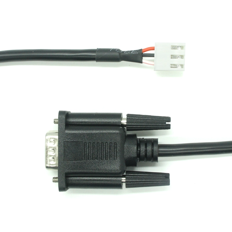 中国 定制 RS232 DB9 公头连接器 TO VH3.96-4 PIN DIN 外壳线束电缆 制造商