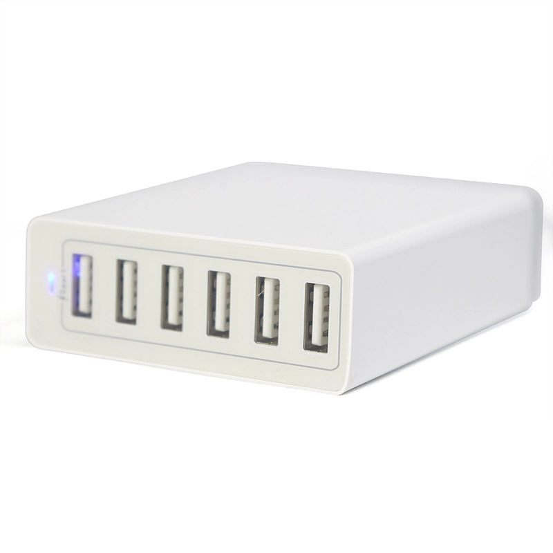 porcelana Cargador de pared inteligente USB qc 3,0, concentrador de carga USB de 6 puertos de alta velocidad de 60W, cargador de teléfono móvil para tabletas, portátiles, Mp3/mp4 fabricante