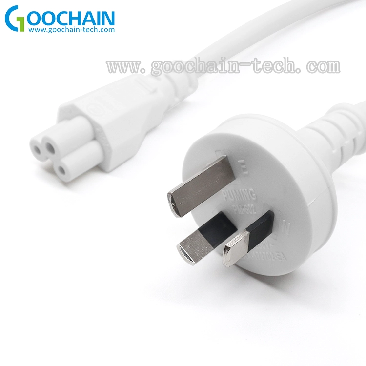 China AC-Netzkabel, 3-poliges weibliches Netzkabel für T5- oder T8-Röhren, weiß Hersteller