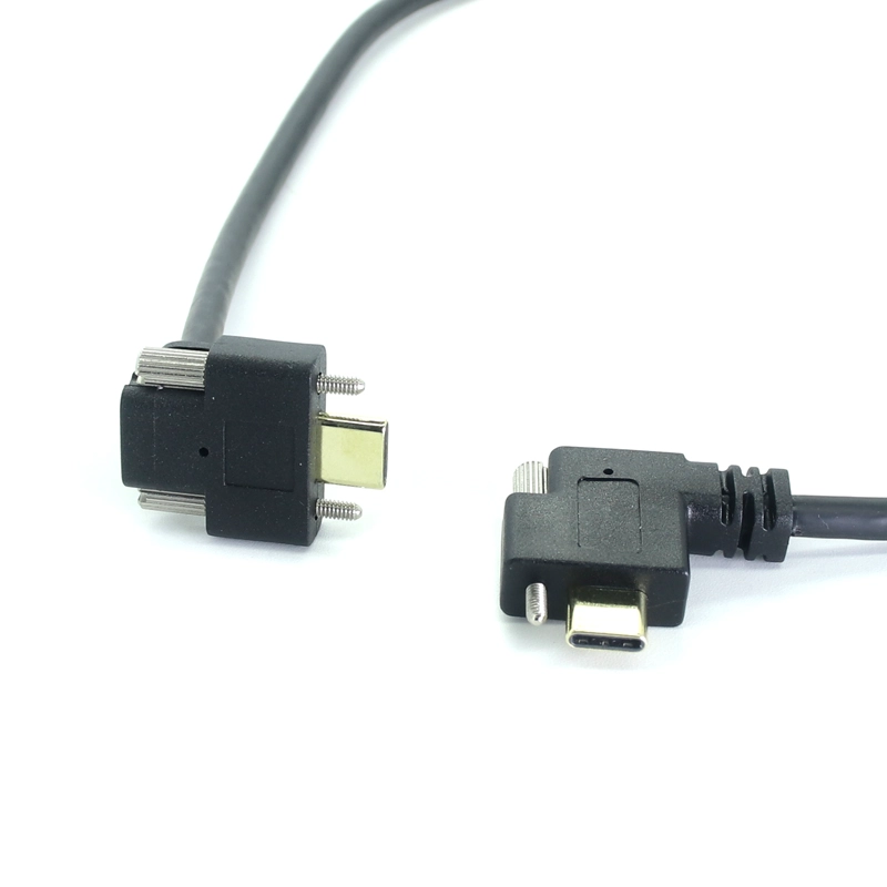 Cina Cavo dati USB 3.1 Type-C ad angolo verso il basso con doppia vite per cavo dati USB 3.0 standard compatibile a 90 gradi per fotocamera produttore