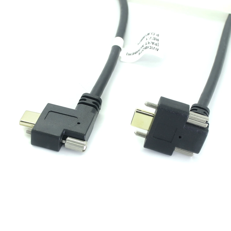 Cina Cavo dati USB 3.1 Type-C ad angolo verso il basso con doppia vite per cavo dati USB 3.0 standard compatibile a 90 gradi per fotocamera produttore