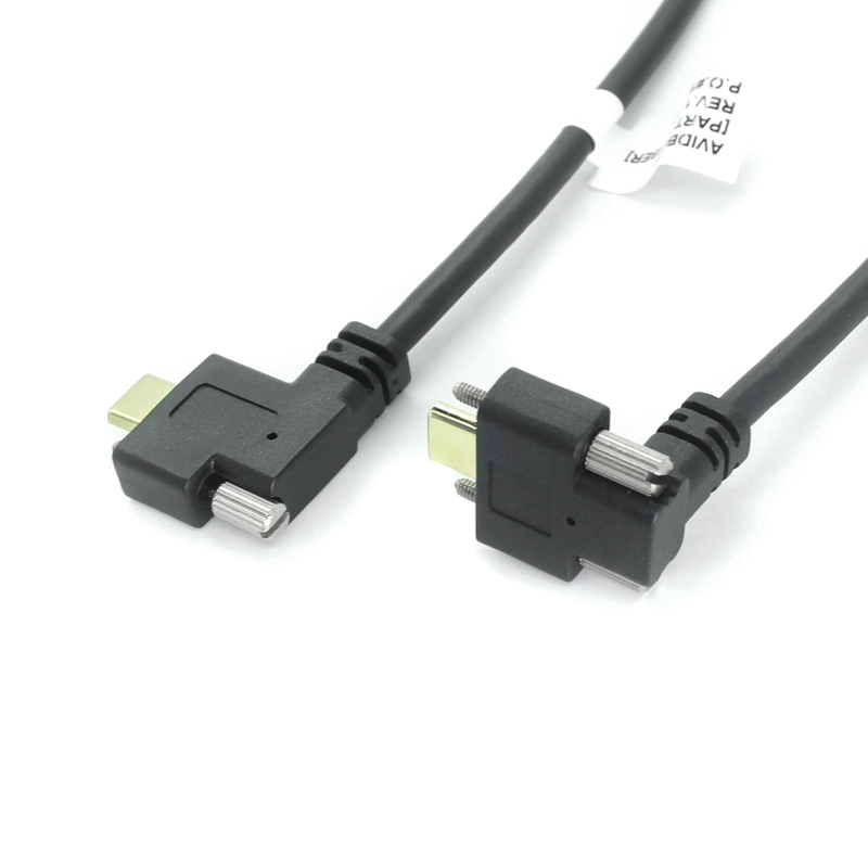 Cina Cavo dati USB 3.1 Type-C ad angolo verso il basso con doppia vite per cavo dati USB 3.0 standard compatibile a 90 gradi per fotocamera produttore