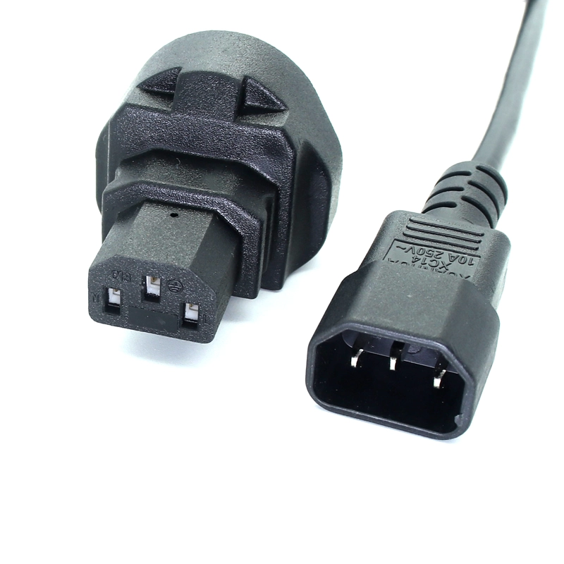 Çin Dönüştürülebilir Çoklu AC Güç Kablosu C13 ila C14 Güç Kablosu Fiş Adaptörü Dış Mekan için IEC 320 C14 Soket Güç Kaynağı Kablosu üretici firma