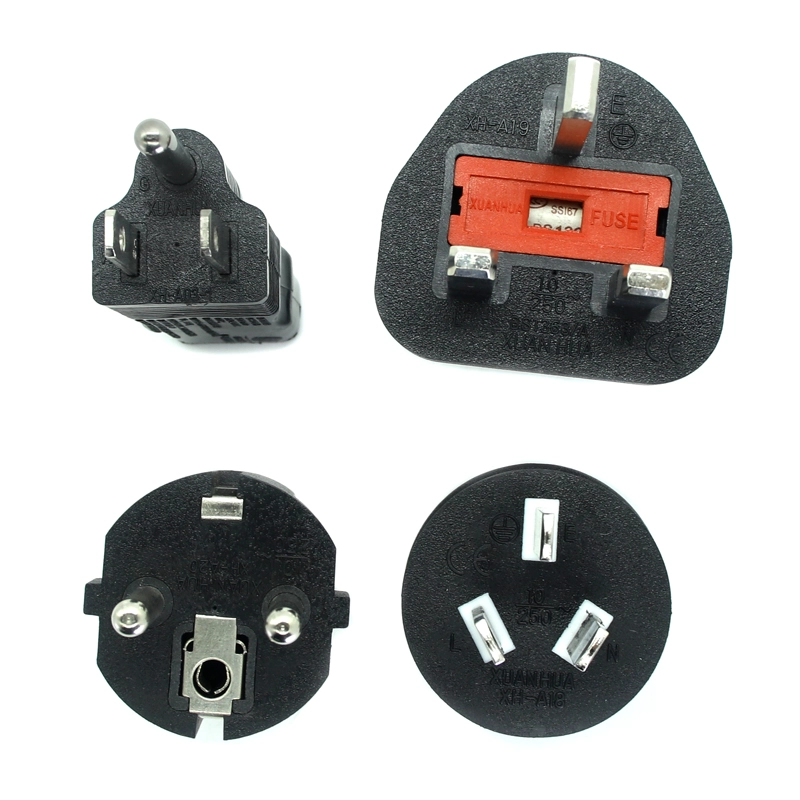Çin Dönüştürülebilir Çoklu AC Güç Kablosu C13 ila C14 Güç Kablosu Fiş Adaptörü Dış Mekan için IEC 320 C14 Soket Güç Kaynağı Kablosu üretici firma