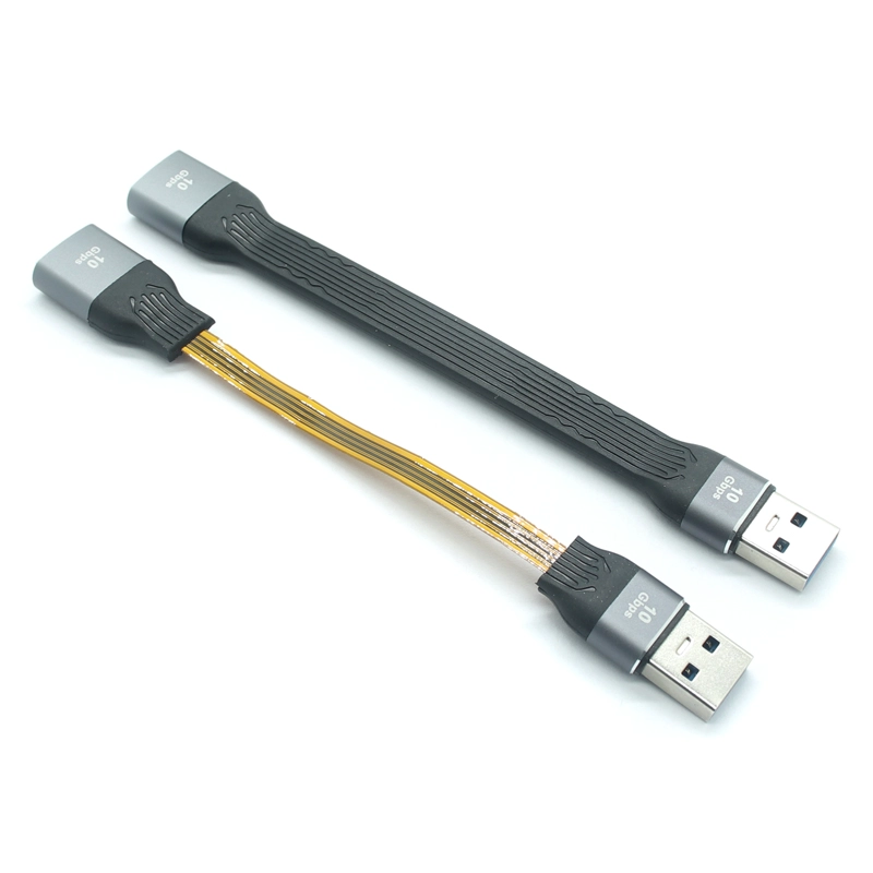 China USB 3.1 3.0 Typ A Stecker auf Buchse, flaches, schlankes FPC-Datenkabel, 13 cm, 10 Gbit/s für Laptop und Desktop Hersteller