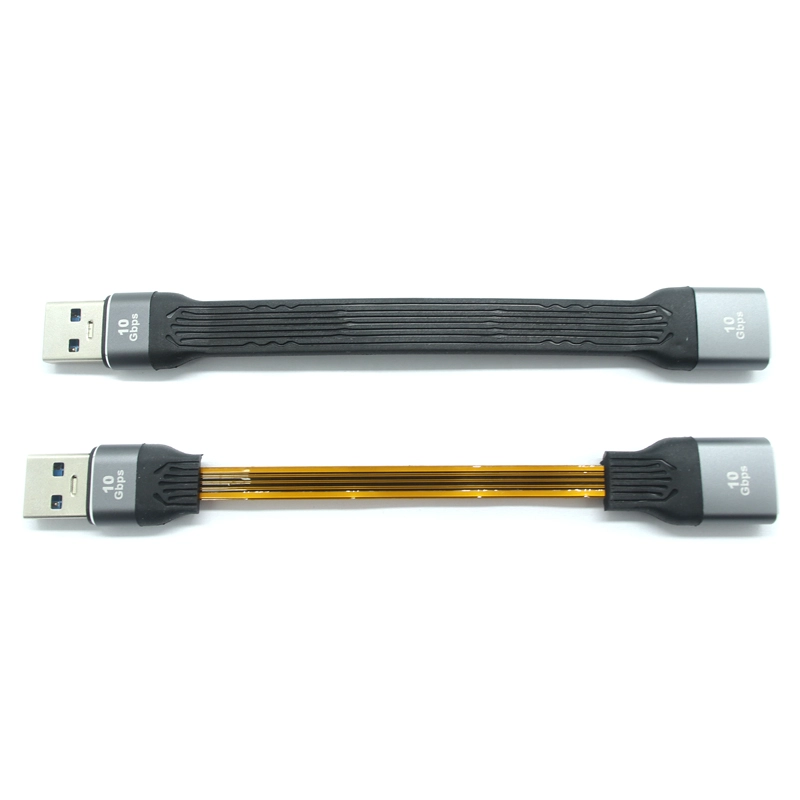 China USB 3.1 3.0 Typ A Stecker auf Buchse, flaches, schlankes FPC-Datenkabel, 13 cm, 10 Gbit/s für Laptop und Desktop Hersteller