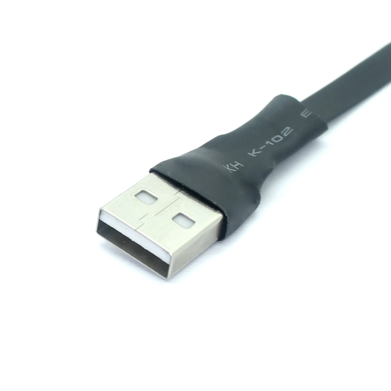 China 2A FPC-kabel USB 2.0 A-mannetje naar 180 graden Type C Opwaartse hoek Neerwaartse hoek FFC Platte zachte draad fabrikant