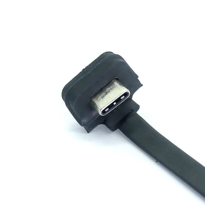 China 2A FPC-kabel USB 2.0 A-mannetje naar 180 graden Type C Opwaartse hoek Neerwaartse hoek FFC Platte zachte draad fabrikant