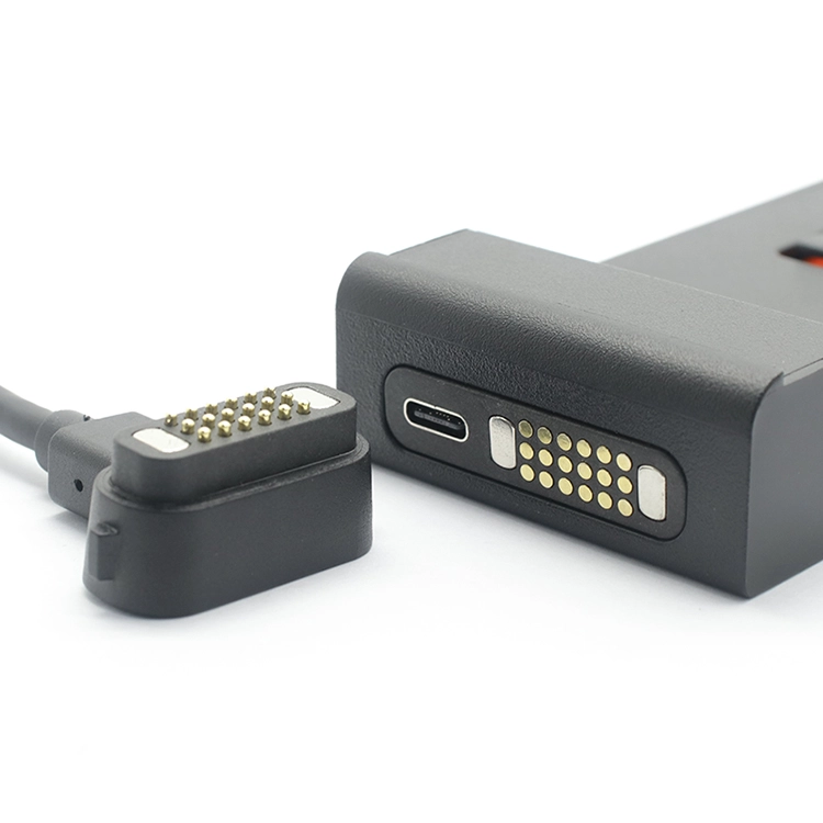China 5Gbps 10Gbps Audio Video Ultra High Speedy Transfer Magnetic Extension Cable to USB 3.1 Type C 18pin Magnetic Pogo Pin PD Fast Charging Cable manufacturer