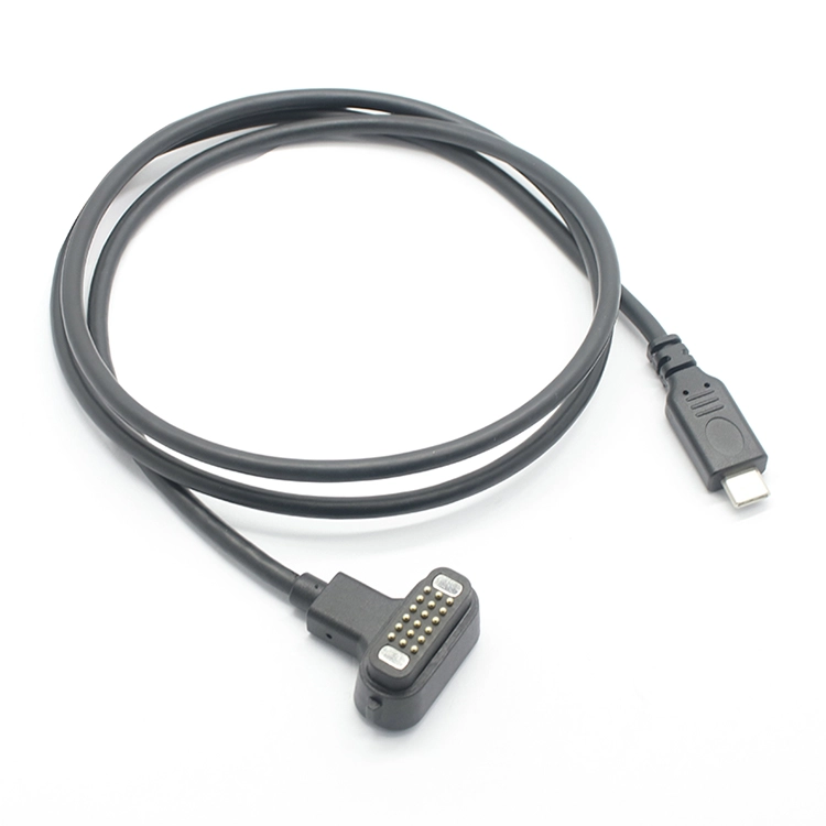China 5Gbps 10Gbps Audio Video Ultra High Speedy Transfer Magnetic Extension Cable to USB 3.1 Type C 18pin Magnetic Pogo Pin PD Fast Charging Cable manufacturer