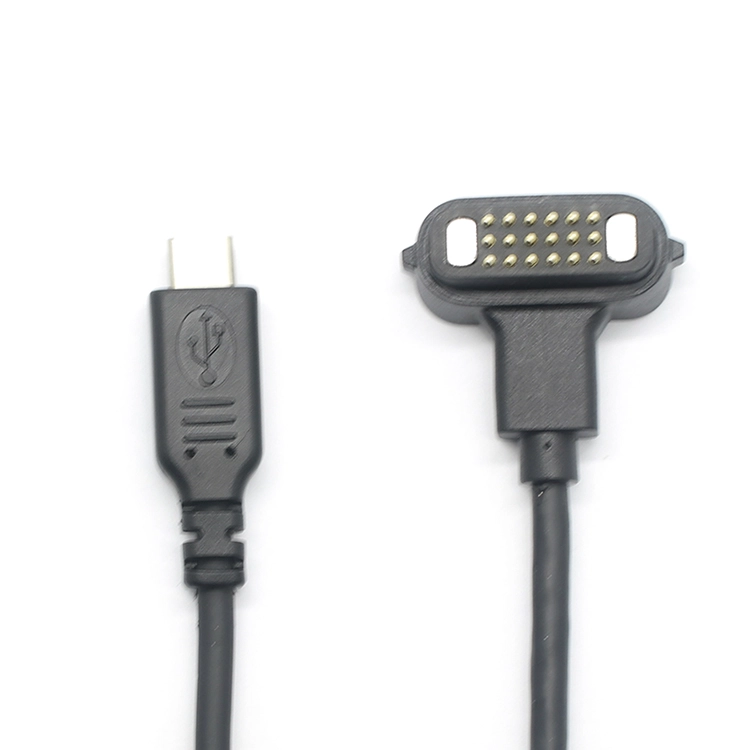 China 5Gbps 10Gbps Audio Video Ultra High Speedy Transfer Magnetic Extension Cable to USB 3.1 Type C 18pin Magnetic Pogo Pin PD Fast Charging Cable manufacturer