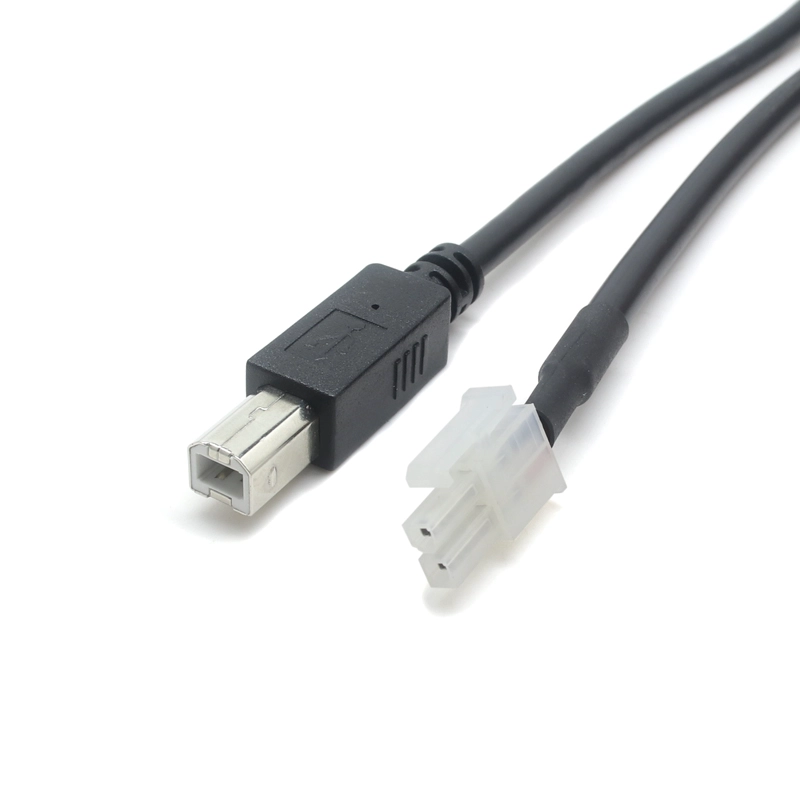China China Manufacturer 24V Powered USB POS Cable 8 Pin to 2 Pin JST Connector + USB Type B 4P Y Splitter Power Supply and Data Transfer Cable For 3D Printer or POS System manufacturer