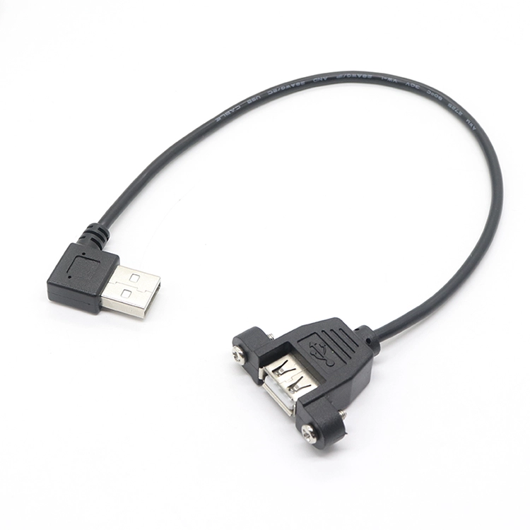 Cina Montaggio a vite con bloccaggio USB A femmina a 90 gradi ad angolo retto ad angolo sinistro USB A cavo di prolunga per fotocamera produttore