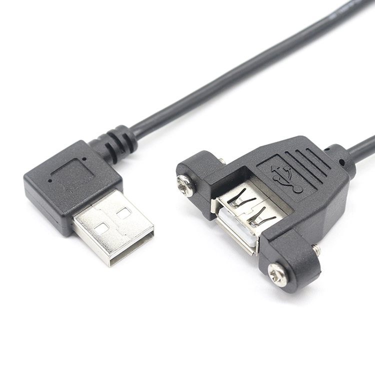 Cina Montaggio a vite con bloccaggio USB A femmina a 90 gradi ad angolo retto ad angolo sinistro USB A cavo di prolunga per fotocamera produttore