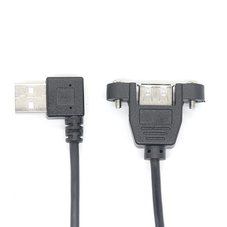 Cina Montaggio a vite con bloccaggio USB A femmina a 90 gradi ad angolo retto ad angolo sinistro USB A cavo di prolunga per fotocamera produttore