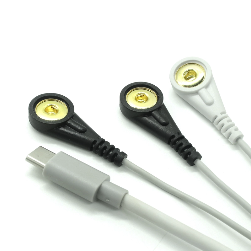 porcelana El ODM modificó el cable médico para requisitos particulares con el tipo C del USB al alambre conductor rápido femenino del blindaje de ECG de 3 ventajas fabricante