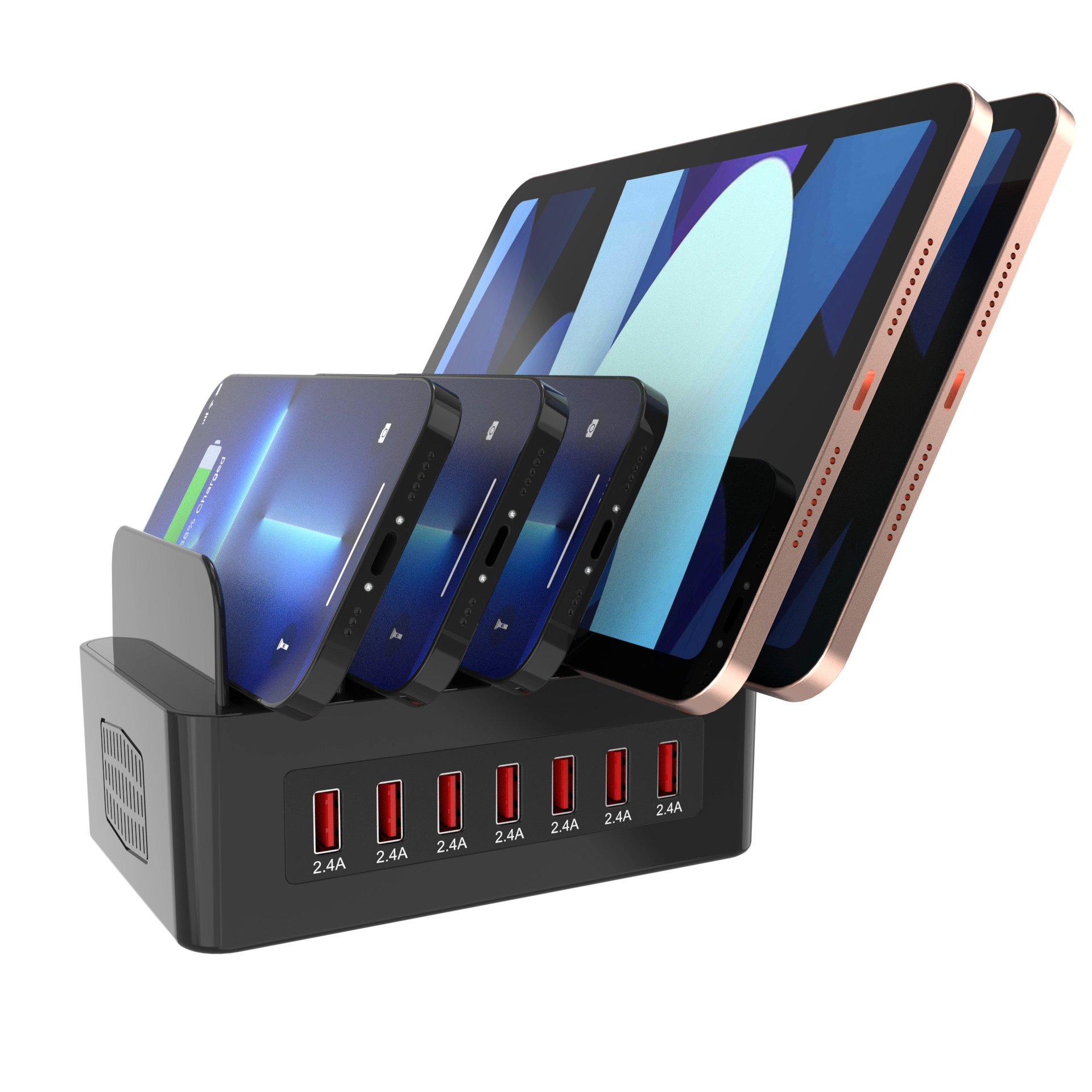 중국 150W 범용 멀티 16 포트 USB 충전기 3.5A 아이폰 14 13 프로 삼성 Xiaomi 태블릿 Carregador에 대 한 빠른 충전 스테이션 스탠드 제조업체