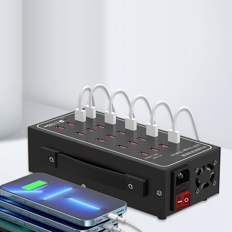 Chine Chargeur USB multi-ports, Station de charge USB de bureau à 20 ports (100 W), chargeur intelligent USB multifonction fabricant
