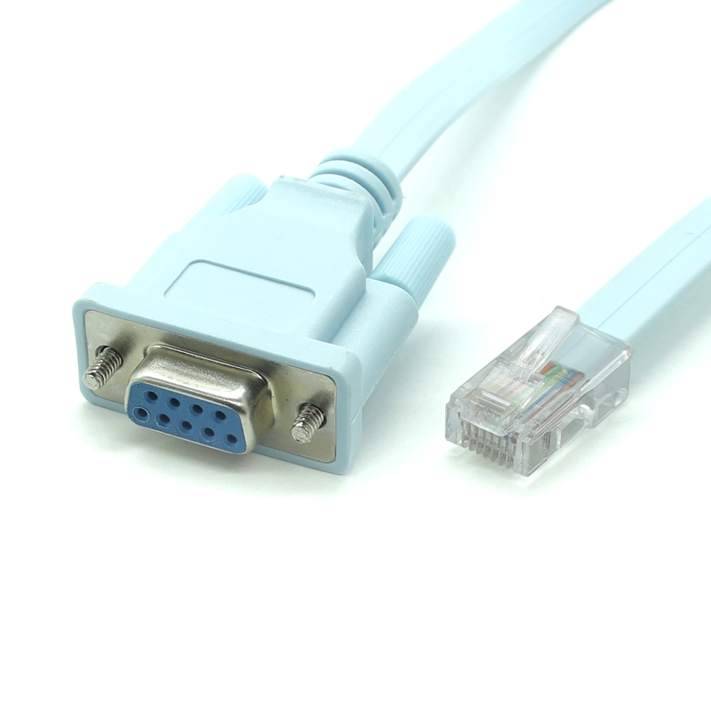 China DB9 Female to RJ45 Cable Device Management Serial Adapter PVC Serial Console Cable for Computer manufacturer