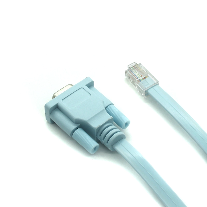 China DB9 Female to RJ45 Cable Device Management Serial Adapter PVC Serial Console Cable for Computer manufacturer