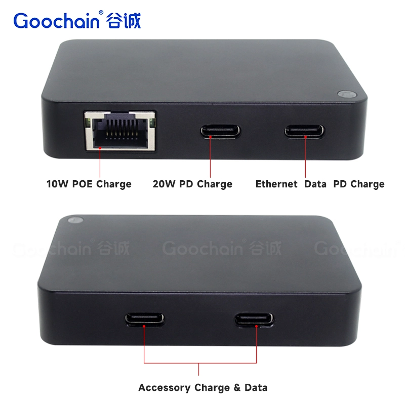 中国 多功能 PoE 转 Type-C 充电集线器，带 PD 和数据端口适配器 制造商