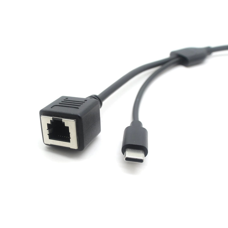 China RJ12-Stecker auf Buchse, Telefon-Splitter-Y-Adapterkabel mit USB-Typ-C-Stromversorgung Hersteller