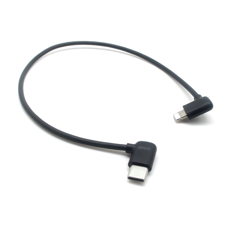 China PD 20W Fast Charging Cord USB 2.0 90 Degree Lightning 8 Pin To Right Angle USB Type C Cable For iPhone PD Charger manufacturer