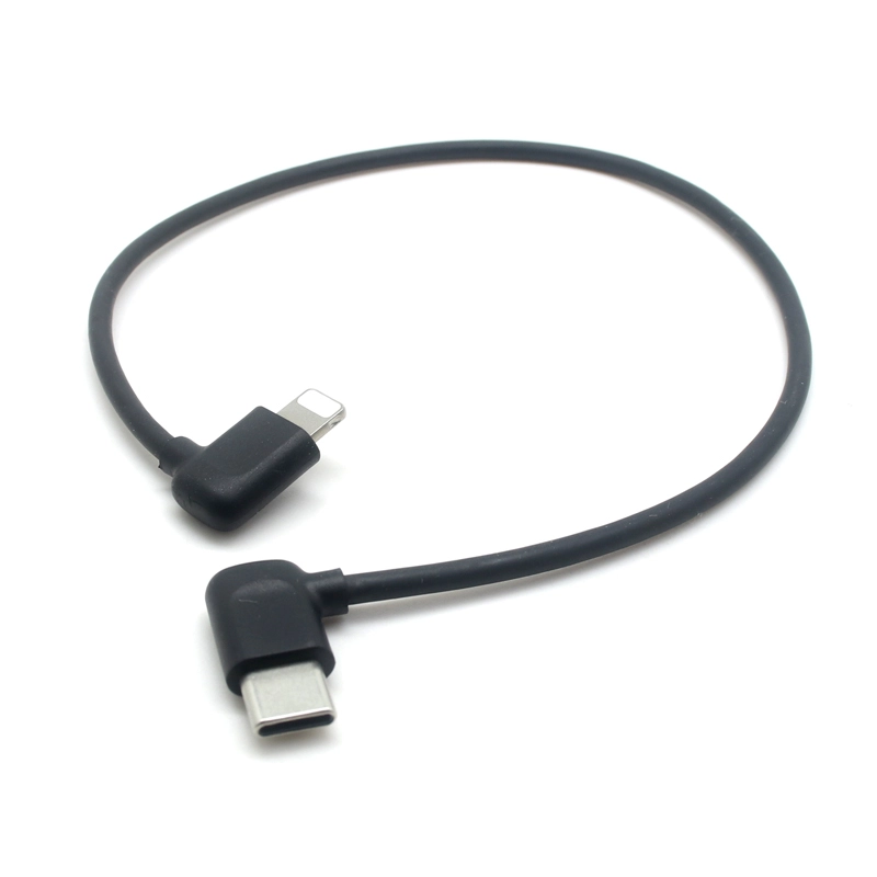 China PD 20W Fast Charging Cord USB 2.0 90 Degree Lightning 8 Pin To Right Angle USB Type C Cable For iPhone PD Charger manufacturer