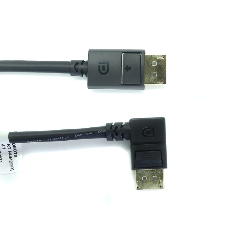 中国 Displayport 线 DP1.4 电缆 DP 公对公 90 度 DP 电缆，适用于 PC 笔记本电脑电视显示器 制造商