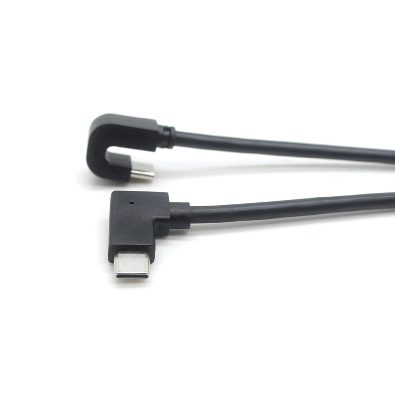 Çin USB C 180 derece kablo U şekilli USB-C - USB-C 90 derece Şarj veri kablosu üretici firma