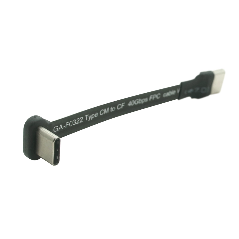Cina Cavo FPC piatto USB C da 90 gradi a ricarica rapida 3A Cavo a nastro FPC USB4 tipo C da 40 Gbps produttore