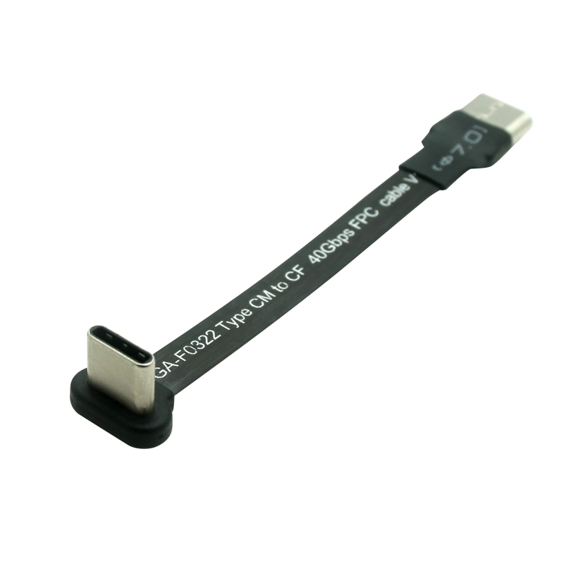 Cina Cavo FPC piatto USB C da 90 gradi a ricarica rapida 3A Cavo a nastro FPC USB4 tipo C da 40 Gbps produttore