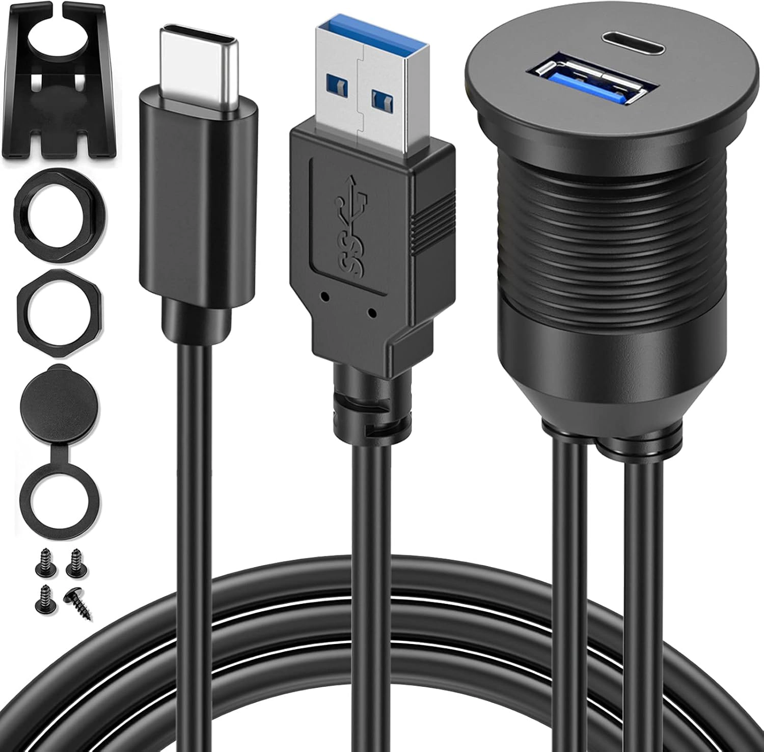 Çin USB 2.0 Su Geçirmez Panel Montajlı Dash Kablosu Motosiklet için USB 3.0 Tip C - Fabrika Doğrudan, Üreticiye Göre Özelleştirilebilir üretici firma