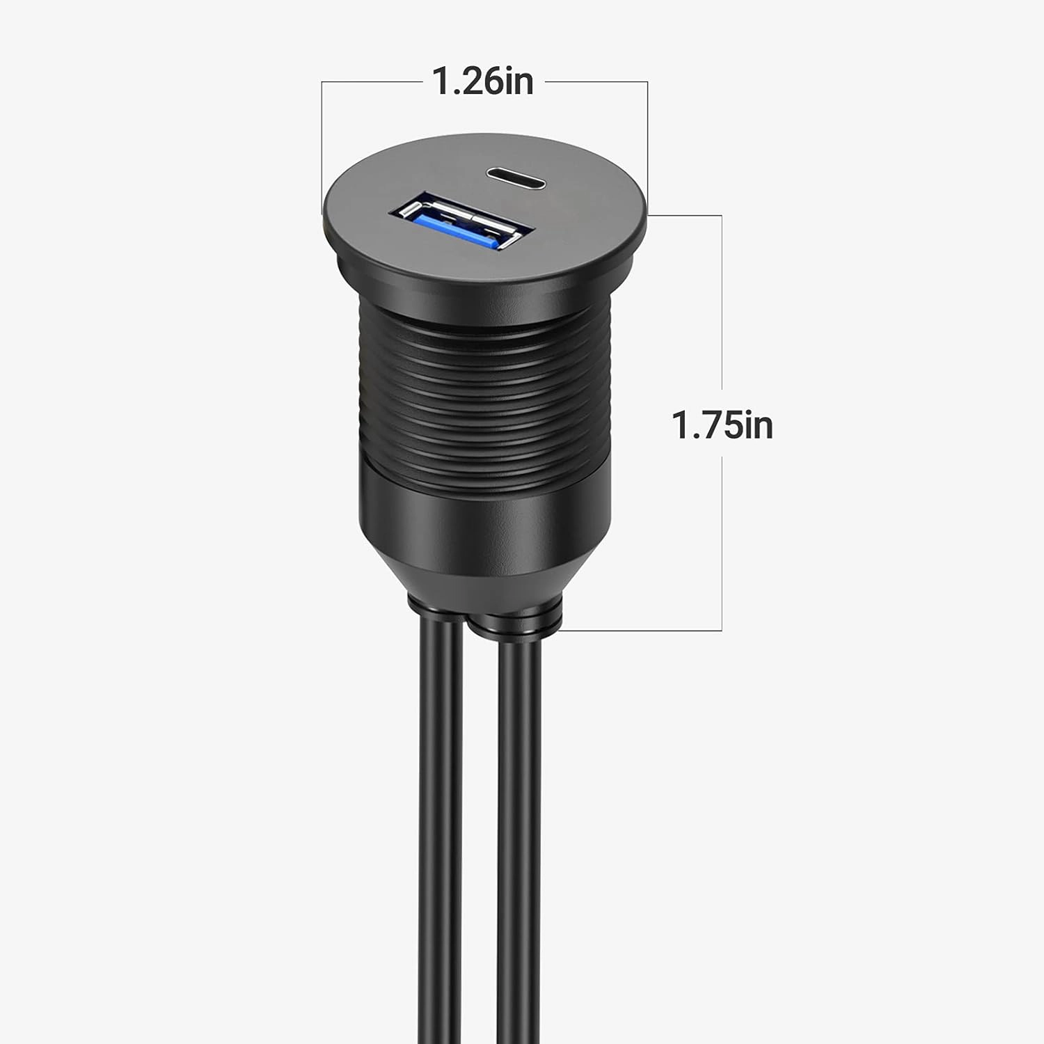 Çin USB 2.0 Su Geçirmez Panel Montajlı Dash Kablosu Motosiklet için USB 3.0 Tip C - Fabrika Doğrudan, Üreticiye Göre Özelleştirilebilir üretici firma
