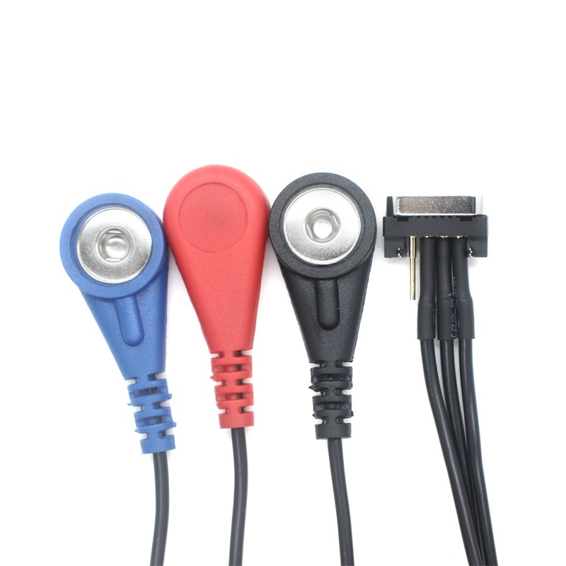 Chine Câble à ressort magnétique 4P ECG Snap Pogo Pin, fabriqué sur mesure en usine, pour équipement de soins de santé fabricant