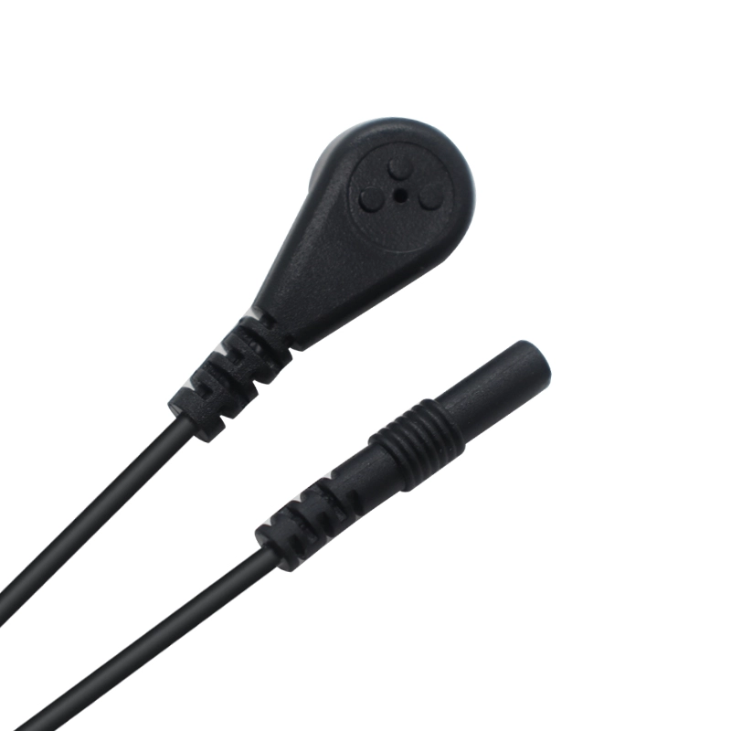 Çin TENS EMS için 2mm Pin'den 3.9mm erkek Geçmeli Adaptör elektrot Kurşun Tellerine üretici firma