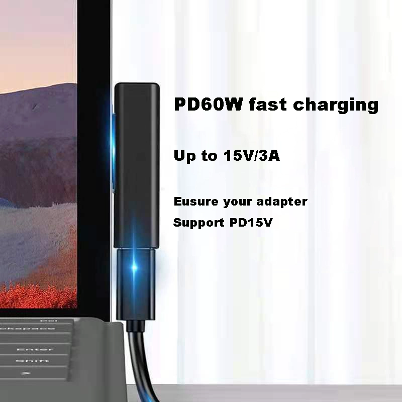 Chine PD65W USB-C FEMME ADAPTATEUR DE CHARGE DE SURFACE pour Microsoft Surface Pro | fabricant